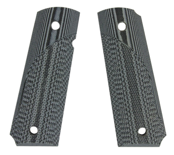 Pachmayr 61001 Tactical Grip Checkered G10 Panels for 1911 - Black / Gray