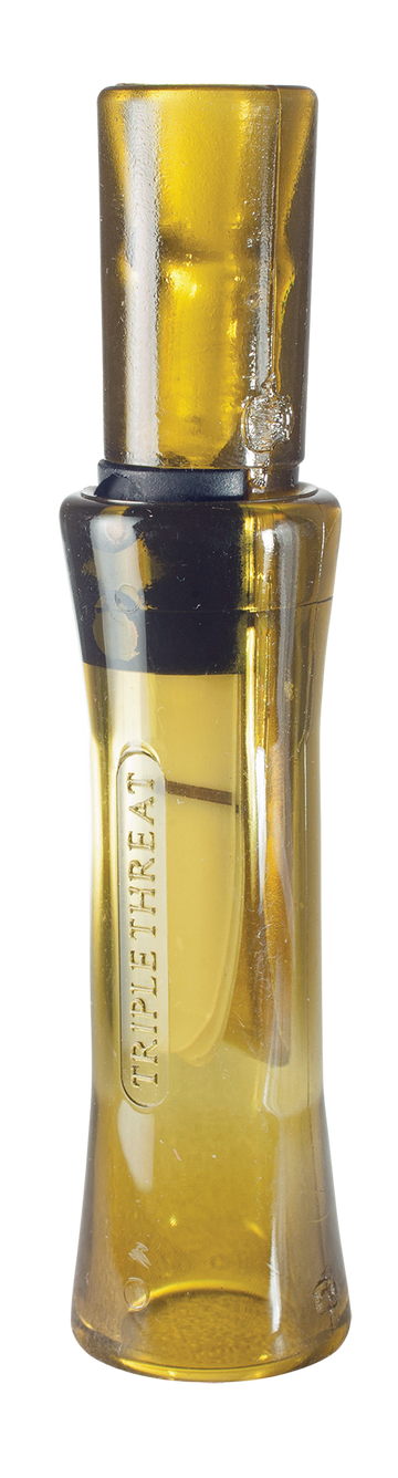 Duck Commander DC2011 Triple Threat Triple Reed Mallard Hen Duck Call - Yellow Polycarbonate