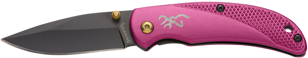 Browning Prism 3 2.38" 7Cr17MoV Folding Knife - Plum Aluminum Handle