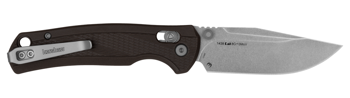 Kershaw Maneuver 1438 3.15" Folding Drop Point Plain 8Cr13MoV Stonewash Dark Bronze GFN