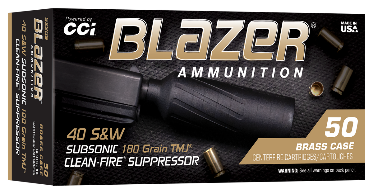 CCI Blazer 40 S&W 180gr TMJ 50/Box