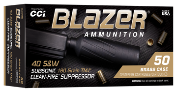 CCI Blazer 40 S&W 180gr TMJ 50/Box