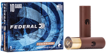 Federal F103FRS Power-Shok Shotshell 10Gauge 3.50" 1 3/4oz RifledSlug Shot 5 Per Box/50 Case