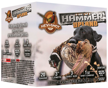 Hevishot HEVI-Hammer Upland 20 Gauge 3" 1 oz #3 Shot 1325 fps - Box or Case