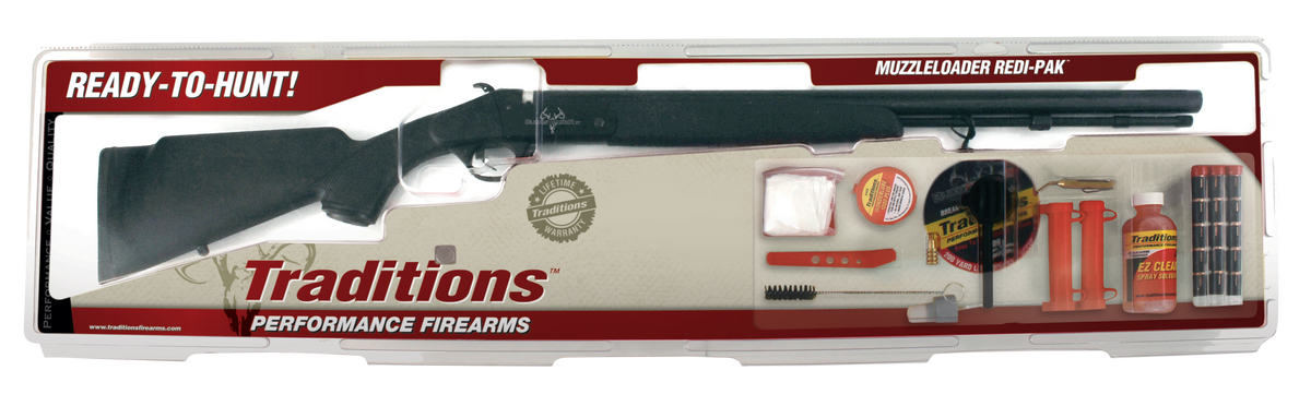 Traditions Buckstalker XT 50 Cal 209 Primer 24" Blued Synthetic Stock Redi-Pak w/ 3-9x40 Scope