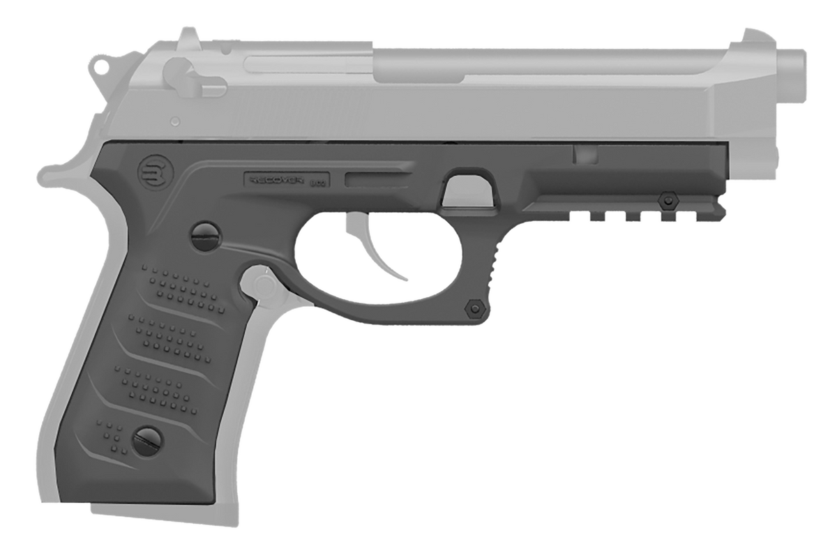 Recover Innovations BC2-04 Grip & Rail System Gray Polymer Picatinny for Beretta 92/M9