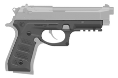 Recover Innovations BC2-04 Grip & Rail System Gray Polymer Picatinny for Beretta 92/M9