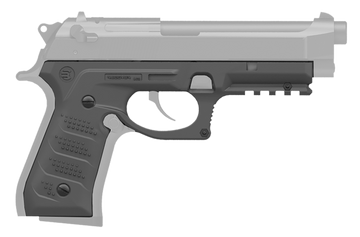 Recover Innovations BC2-04 Grip & Rail System Gray Polymer Picatinny for Beretta 92/M9
