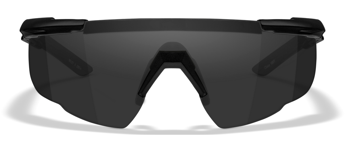 Wiley X 302 Saber Advanced Smoke Gray Lens Matte Black Frame Safety Glasses