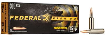 Federal Premium 300 WSM 185gr Berger Hybrid Hunter 20 Rd - Box or Case