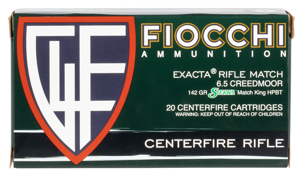 Fiocchi Hyperformance Compete 6.5 Creedmoor 142gr Sierra MatchKing BTHP 20 Bx/10 Cs - Box or Case