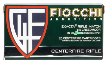 Fiocchi Hyperformance Compete 6.5 Creedmoor 142gr Sierra MatchKing BTHP 20 Bx/10 Cs - Box or Case