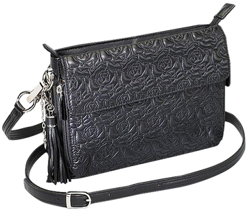 Kingport Industries GTM-10/BK Clutch Purse - Black Embroidered Lambskin