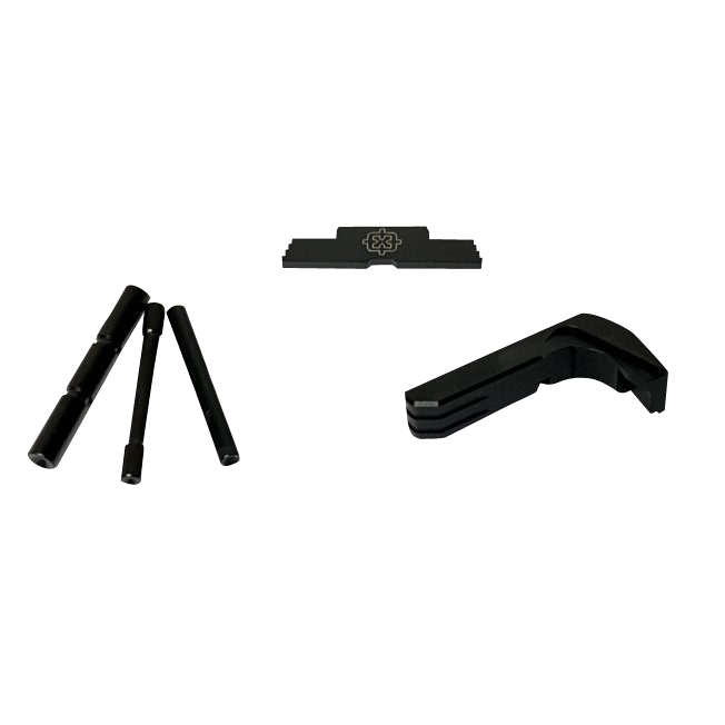 Cross Armory CRG4OKBK 3 Piece Kit Extended Glock Gen4 Black Anodized Steel/Aluminum Handgun