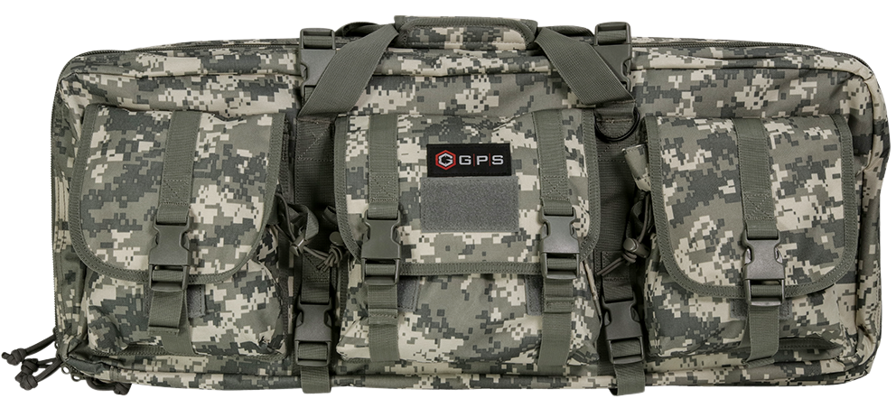 G*Outdoors GPS Bags Double Rifle Case 28" A-TACS AU 600D Polyester - 2 Rifles