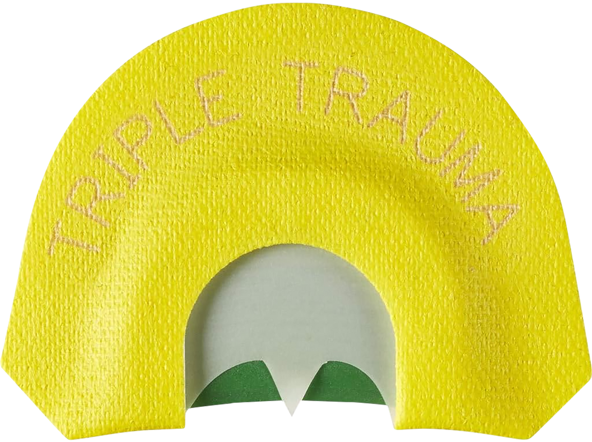 Hunters Specialties HS Strut Premium Flex Triple Trauma Diaphragm Turkey Mouth Call - Yellow