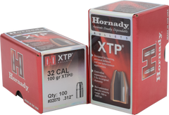 Hornady XTP 32 Cal .312 100 gr Hollow Point Reloading Bullets - 100/Box