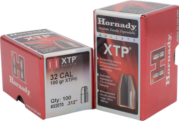 Hornady XTP 32 Cal .312 100 gr Hollow Point Reloading Bullets - 100/Box