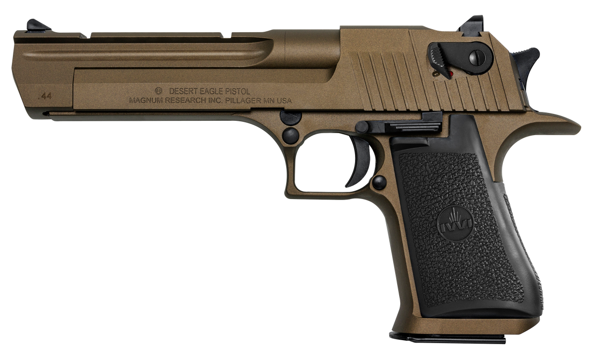 Magnum Research Desert Eagle Mark XIX CA Compliant 44 Rem Mag 6" 8+1 Semi-Auto Pistol - Burnt Bronze Cerakote Carbon Steel