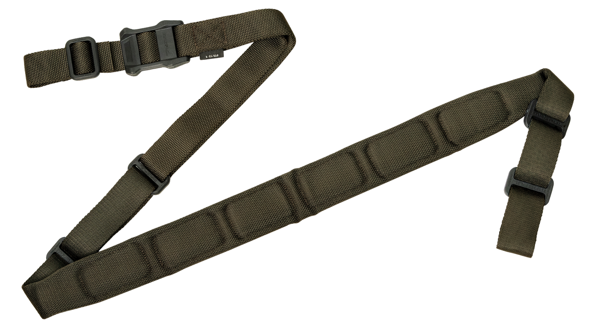 Magpul Industries MS1 Padded Sling 48-60" Ranger Green Nylon Two-Point Rifle