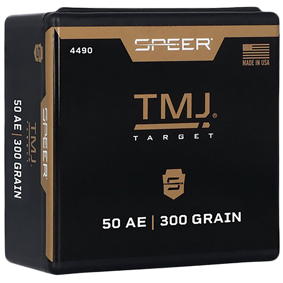 Speer Ammo 4490 TMJ 50 Cal .500 300gr Total Metal Jacket Flat Nose Reloading Bullets - 50/Box