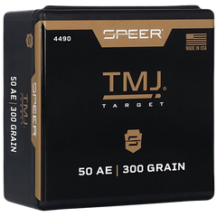 Speer Ammo 4490 TMJ 50 Cal .500 300gr Total Metal Jacket Flat Nose Reloading Bullets - 50/Box