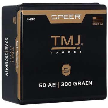 Speer Ammo 4490 TMJ 50 Cal .500 300gr Total Metal Jacket Flat Nose Reloading Bullets - 50/Box