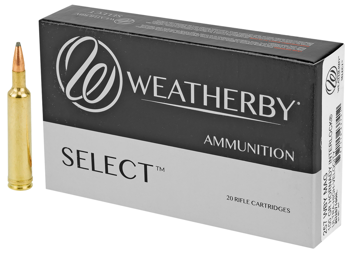 Weatherby Select 257 WBY Mag 100gr Hornady Interlock 20rd - Box or Case