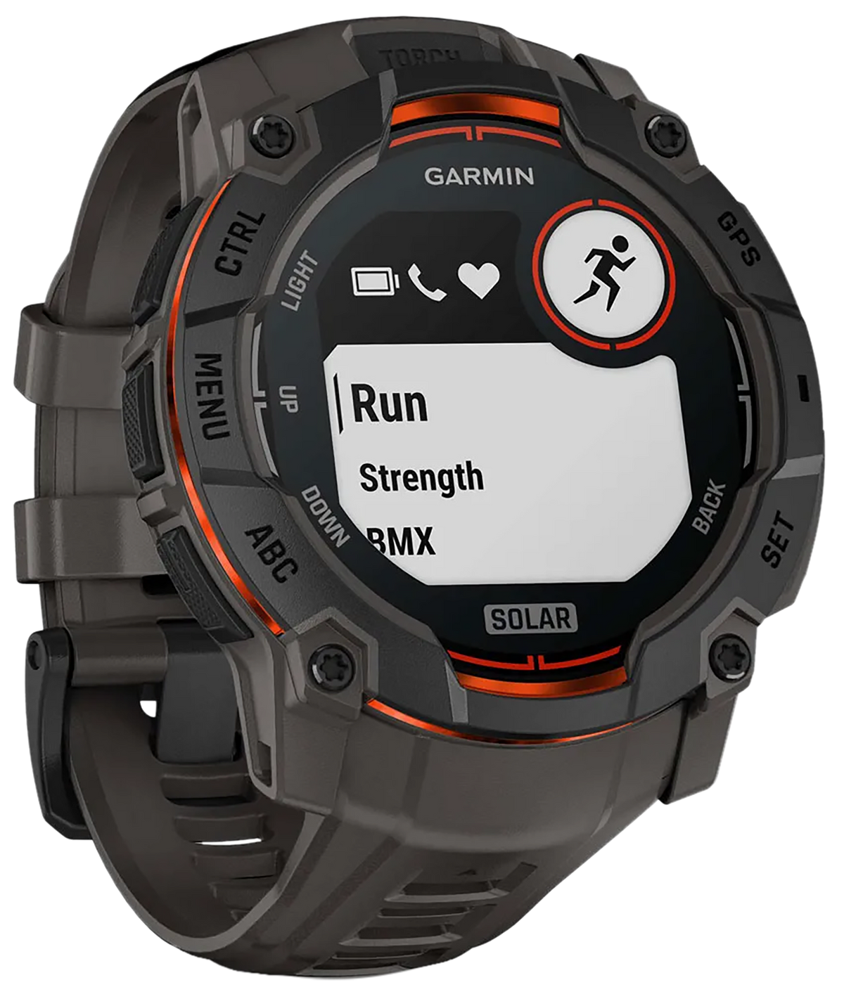 Garmin Instinct 3 Solar 50mm GPS Smartwatch - Black/Charcoal