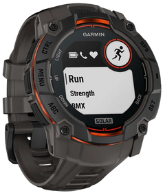 Garmin Instinct 3 Solar 50mm GPS Smartwatch - Black/Charcoal