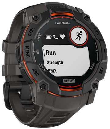 Garmin Instinct 3 Solar 50mm GPS Smartwatch - Black/Charcoal
