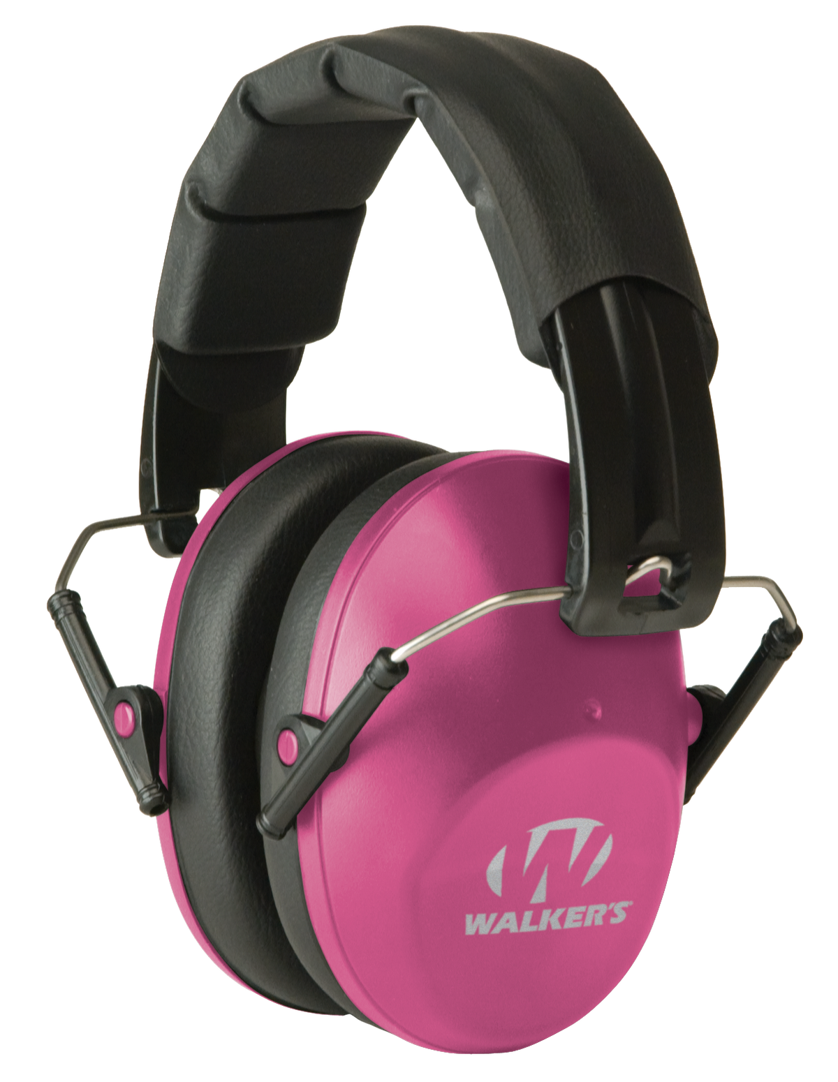 Walkers Game Ear Pro Low Profile Passive Muff 22 dB Over the Head Pink/Black Polymer