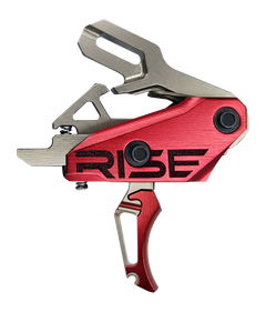 Rise Armament T35-SR REV 535 Slide-and-Snap 3.5 lb Single-Stage AR Trigger - Silver/Red