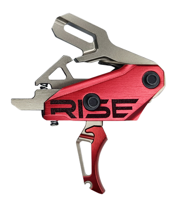 Rise Armament T35-SR REV 535 Slide-and-Snap 3.5 lb Single-Stage AR Trigger - Silver/Red