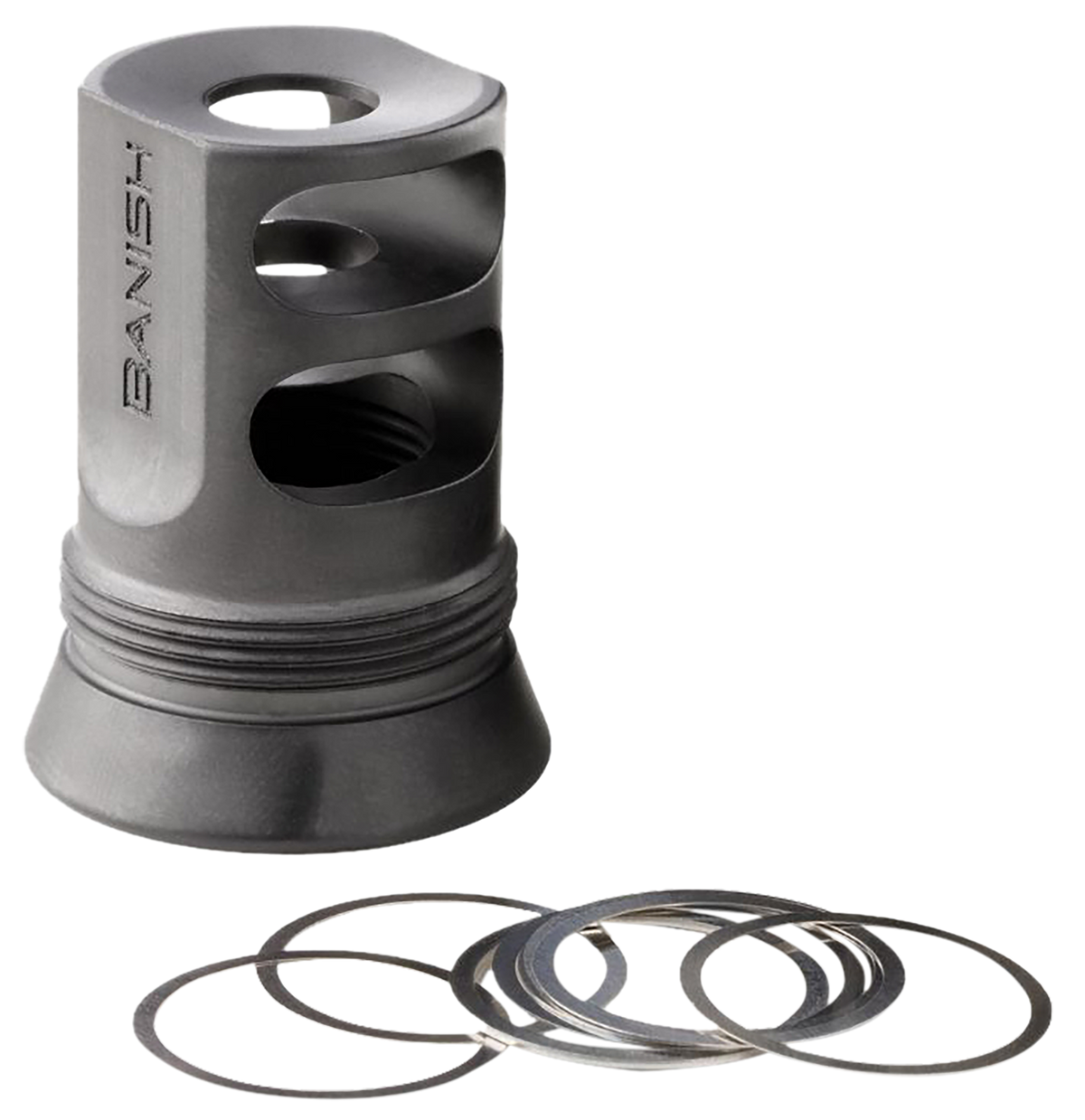 Banish Muzzle Brake for Banish 30 Gold Suppressor 1/2x28 Titanium Black