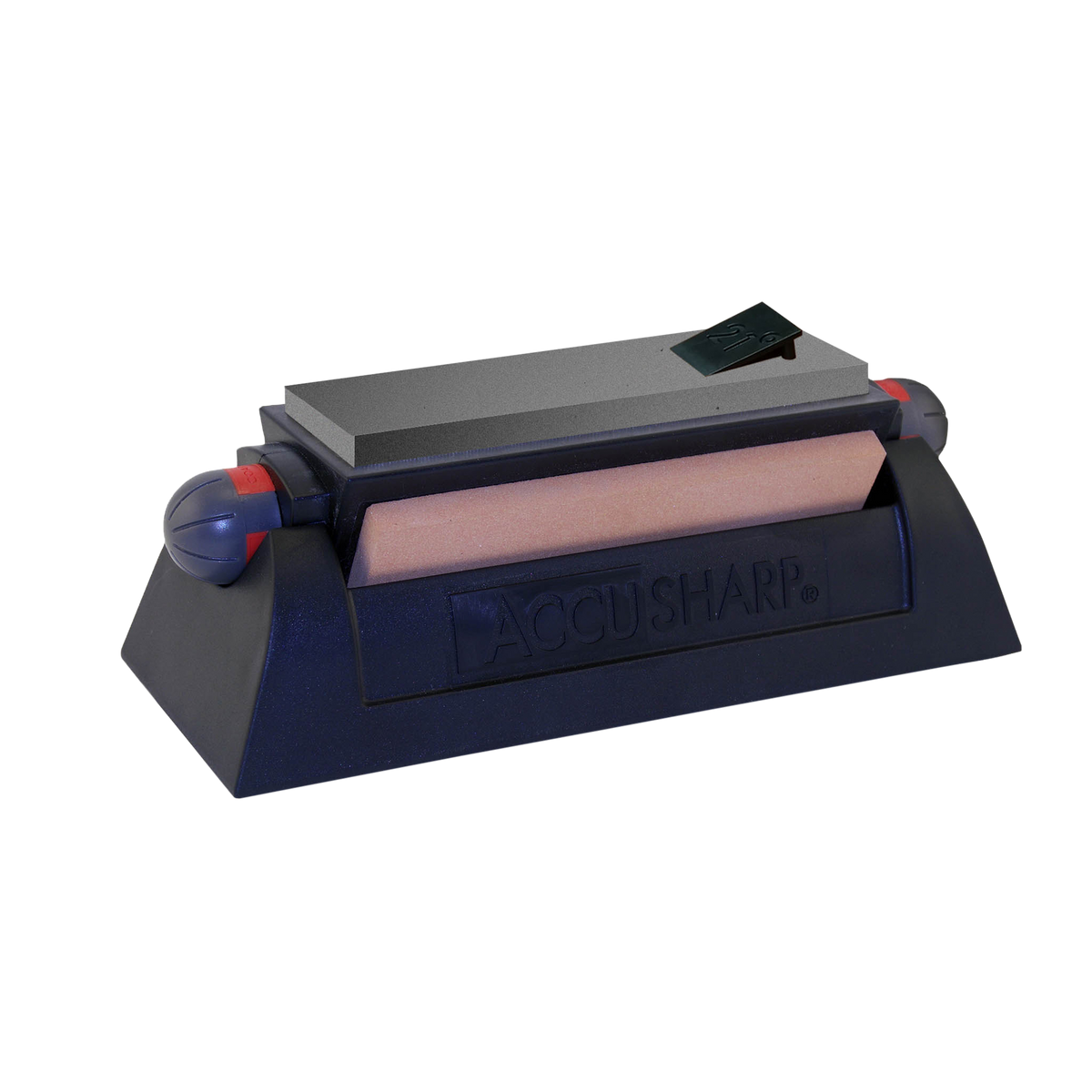 Accusharp 064C Tri-Stone Sharpening System Coarse/Medium/Fine Alumina-Oxide Rubber Handle Black