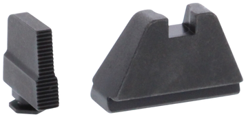 AmeriGlo GL507 Optic Compatible Sight Set for Glock 5XL Tall Serrated Front / Black Rear