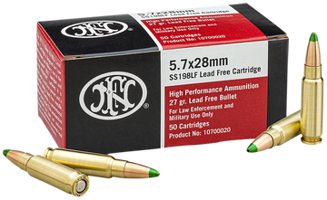 FN High Performance 5.7x28mm 27gr JHP 50 Rd - Box or Case