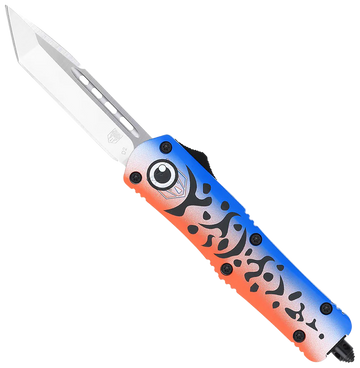 CobraTec Knives FS-3 Fishing Lure Medium 3" OTF Tanto Plain D2 Steel Blue Aluminum Handle