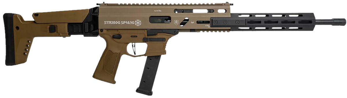 Grand Power Stribog SP9A3G Enhanced 9mm Luger 16" 30+1 Semi-Auto Rifle - Flat Dark Earth