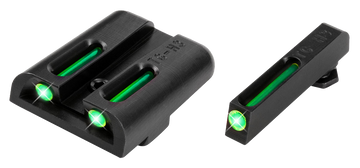 TruGlo TG131XT TFO Sight Set Springfield XD Green Tritium/Fiber Optic - Black Nitride