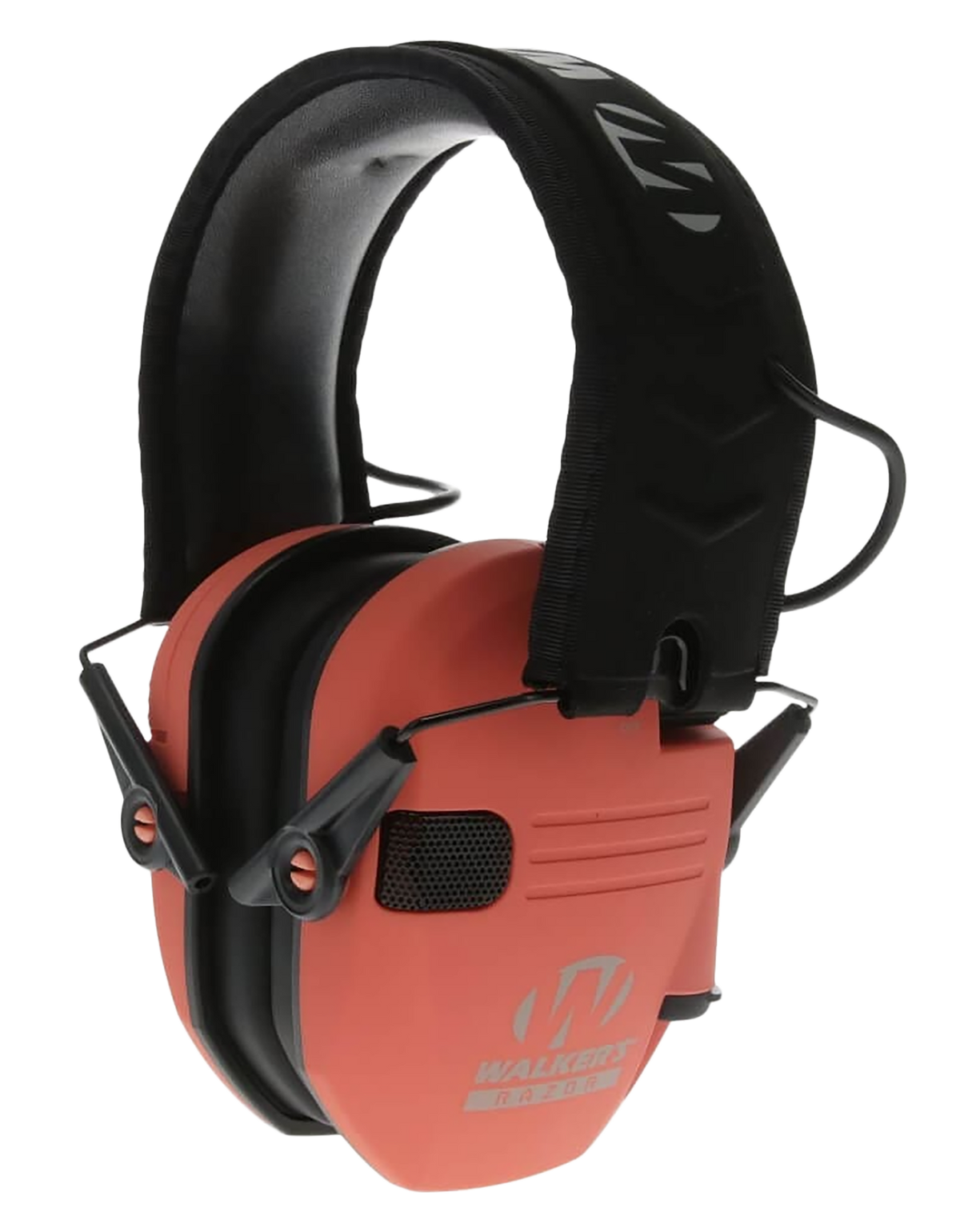Walkers Game Ear Razor Slim Electronic Muff 23 dB Over the Head Coral/Black Polymer