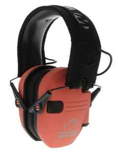 Walkers Game Ear Razor Slim Electronic Muff 23 dB Over the Head Coral/Black Polymer