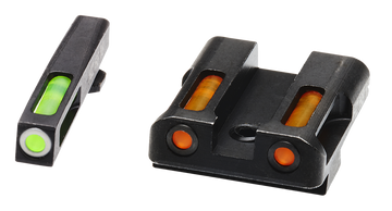Hiviz LiteWave H3 Sight Set for Glock 45 ACP / 10mm Green Tritium / Orange Fiber Optic