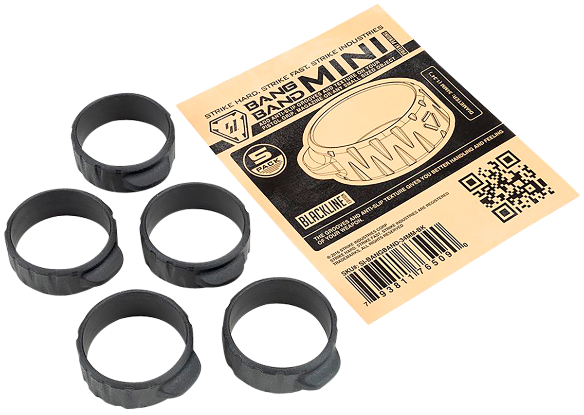 Strike Industries Bang Band Mini 34mm Black Rubber 5-Pack