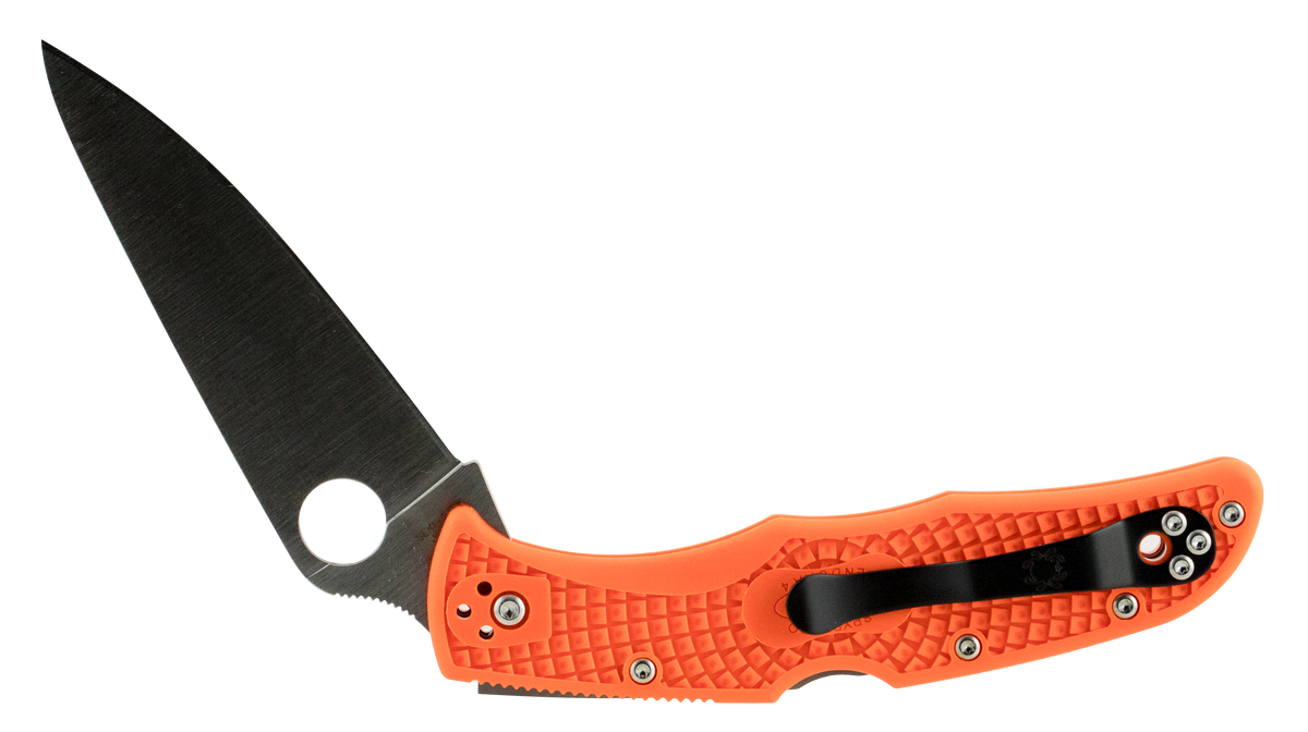 Spyderco Endura 4 Lightweight 3.75" VG-10 Clip Point Plain Orange FRN Folding Knife