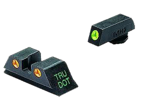 Meprolight Tru-Dot Night Sight Set Green/Orange Tritium for Glock 10mm/.45 ACP