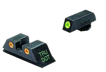 Meprolight Tru-Dot Night Sight Set Green/Orange Tritium for Glock 10mm/.45 ACP