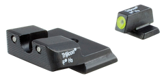 Trijicon HD Night Sights Smith & Wesson M&P Shield / M&P Shield Plus Green Tritium Yellow Outline Front