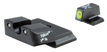 Trijicon HD Night Sights Smith & Wesson M&P Shield / M&P Shield Plus Green Tritium Yellow Outline Front